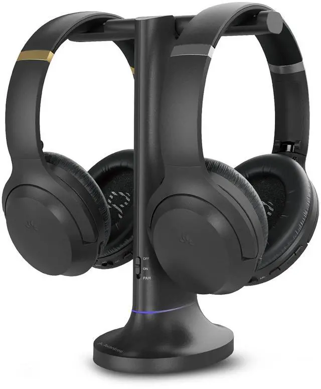 Main image of Duet - Dual Wireless Headphones for TV Watching | Clear Voice & Loud Volume for Seniors and Hard of Hearing, Easy Plug & Play Setup, with 2.4GHz RF Transmitter & Charging Dock