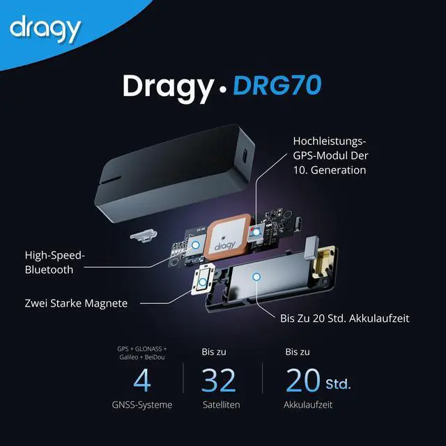 Alt view image 2 of 7 - New GPS Based Performance Meter, up to 25Hz GPS Laptimer, Upgraded UBLOX 10th Gen High Performance GPS Module, Trusted by Million Users, USB-C Charging Port (DRG70-C)