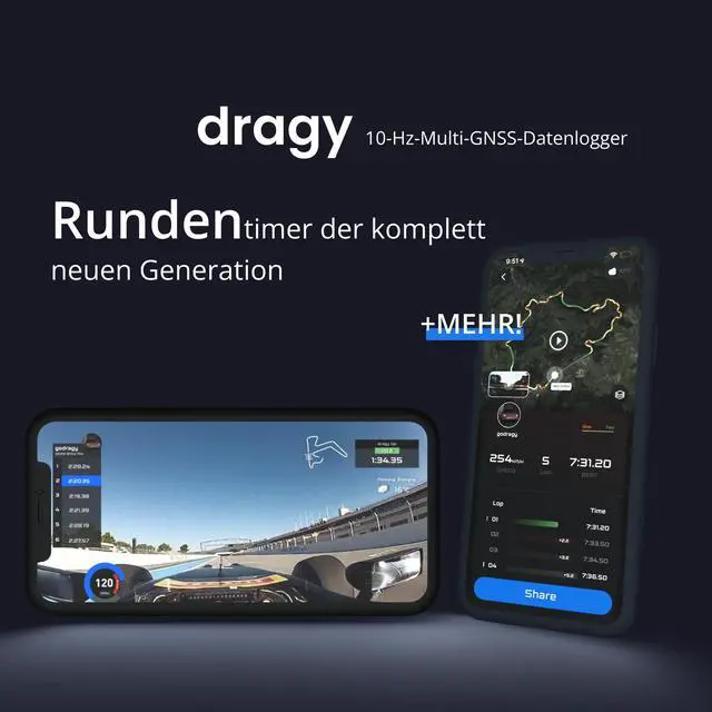 Alt view image 6 of 7 - New GPS Based Performance Meter, up to 25Hz GPS Laptimer, Upgraded UBLOX 10th Gen High Performance GPS Module, Trusted by Million Users, USB-C Charging Port (DRG70-C)