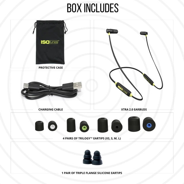 Alt view image 5 of 7 - Xtra 2.0 Bluetooth Hearing Protection, OSHA Compliant Work Earbuds 27 dB NRR, 85 dB volume limit, 11-hour battery, noise-cancelling mic, sound-isolating earplug design