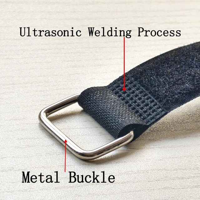 Alt view image 3 of 7 - 24 inch Hook and Loop Cable Strap - Reusable Fastening Strap - 12 PACK 1 inch Wide Nylon Cable Cinch Wrap