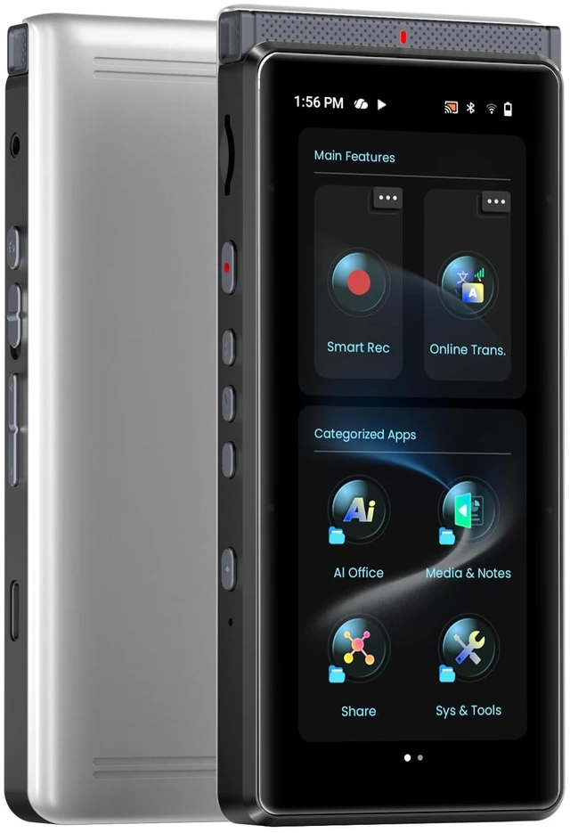 Main image of PR1 AI Voice Recorder, Transcription & Translation with AI, 3.99 inch 64GB Smart Summarize, Offline AI Processing Note Taker for Meeting & Lectures, Translation for Business Travel, Black