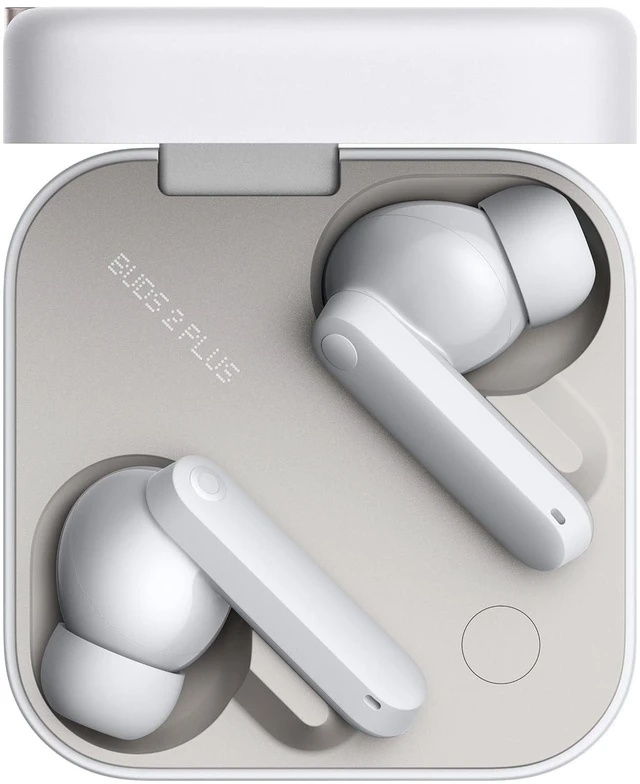 Main image of Buds 2 Plus 2025 New Wireless Earbuds Adaptive Noise Cancelling, Hi-Res Audio Bluetooth Headphones, 12mm Drivers for Deep Bass, 50dB ANC 61.5H Playtime, Sport Ear Buds with 6 Mics, Light Grey