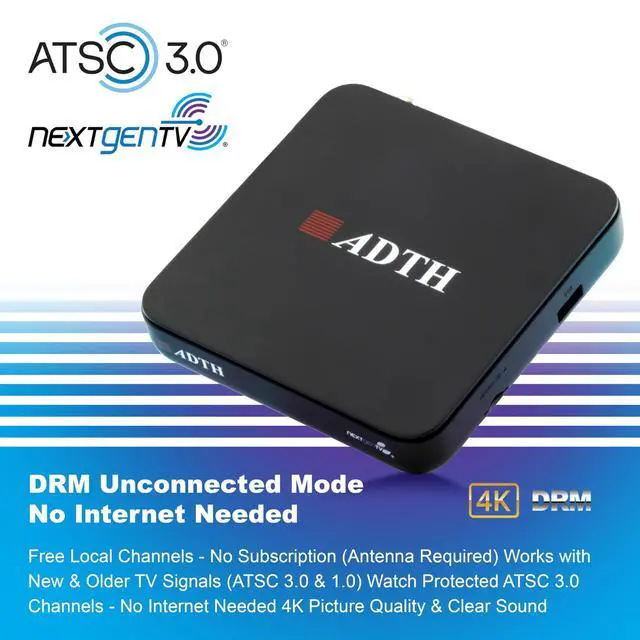 Alt view image 5 of 5 - NextGen TV Box Gen 2 ATSC 3.0 & ATSC 1.0 Digital Converter Box | 64GB Built-in Storage | Over-the-Air TV Tuner & Receiver | 4K HDR | Wi-Fi & Bluetooth | Built-in DVR Recording