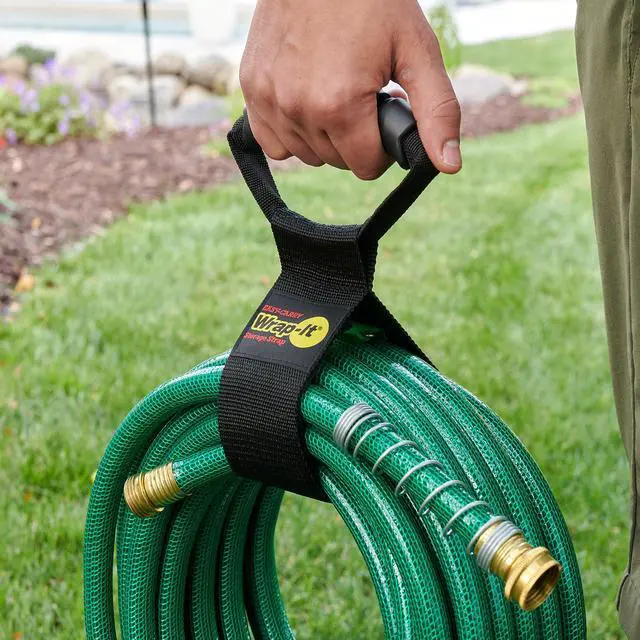 Alt view image 5 of 7 - Easy-Carry Straps - 22" (2-Pack) | Heavy-Duty Hook and Loop Cord Carrying Strap, Hanger, and Organizer with Handle for Pool Hoses, Garden Hoses, Cords, Cables