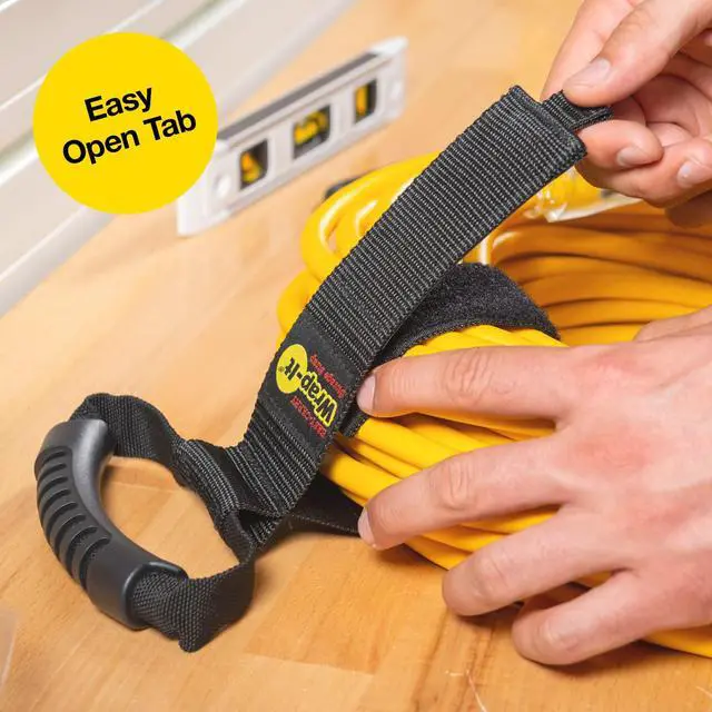 Alt view image 6 of 7 - Easy-Carry Straps - 22" (2-Pack) | Heavy-Duty Hook and Loop Cord Carrying Strap, Hanger, and Organizer with Handle for Pool Hoses, Garden Hoses, Cords, Cables