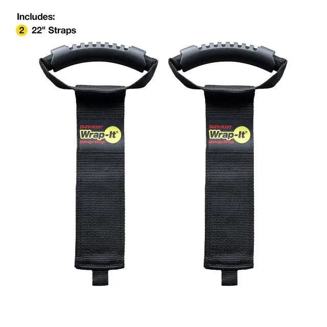 Alt view image 3 of 7 - Easy-Carry Straps - 22" (2-Pack) | Heavy-Duty Hook and Loop Cord Carrying Strap, Hanger, and Organizer with Handle for Pool Hoses, Garden Hoses, Cords, Cables