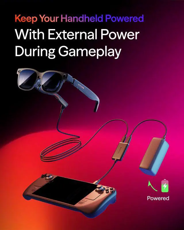 Alt view image 6 of 6 - USB-C to Glasses and Charging Adapter, Charge and Play, Switch, Steam Deck