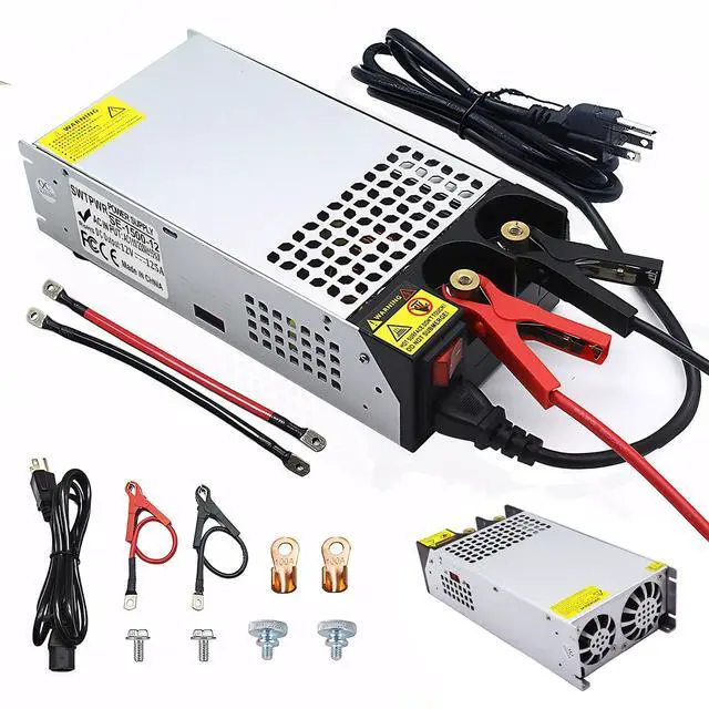 Main image of 12V 125A 1500W Power Supply, 110V AC to 12V DC Converter Voltage Transformer for Motor Pump, CCTV, 3D Printer, Air Compressor, LED (12V-125A-1500W)