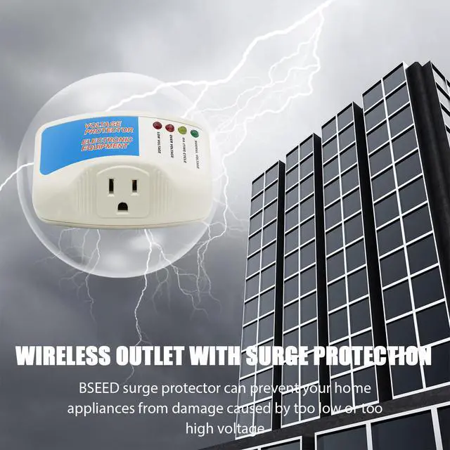 Alt view image 4 of 7 - Surge Protector Home Appliance,Single Outlet Power Voltage Protector,Voltage Brownout Outlet Surge Refrigerator 1440 Watts,Voltage Brownout Plug Outlet, 1875W, 125V, 15A(1 Pack)