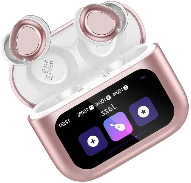 Main image of Touch Screen Sleep Headphones, Small Design Mini Sleep Earbuds for Side Sleepers with Sleep Mode, Sleep Earphones Clear Calls, Raspberry Pink