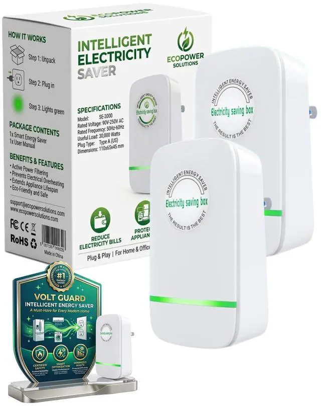 Main image of Electricity Saving Box Energy Power Savings Device to Reduce Electric Bill Power Energy Electricity Factor Saver Smart Intelligent Plug in Home Office Surge Protector Strips Voltage Outlet