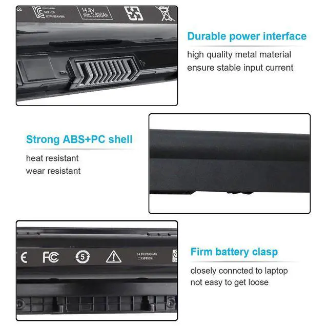Alt view image 4 of 7 - Type M5Y1K 14.8V Battery for Dell Inspiron 15 5000 3000 Series 5566 5555 | 5558 5559 5758 3567 3551 3552 3558 14 3451 3452 3458 5458 17 5755 5758 5759 GXVJ3 HD4J0 WKRJ2 VN3N0 P51F P47F P63F P64G