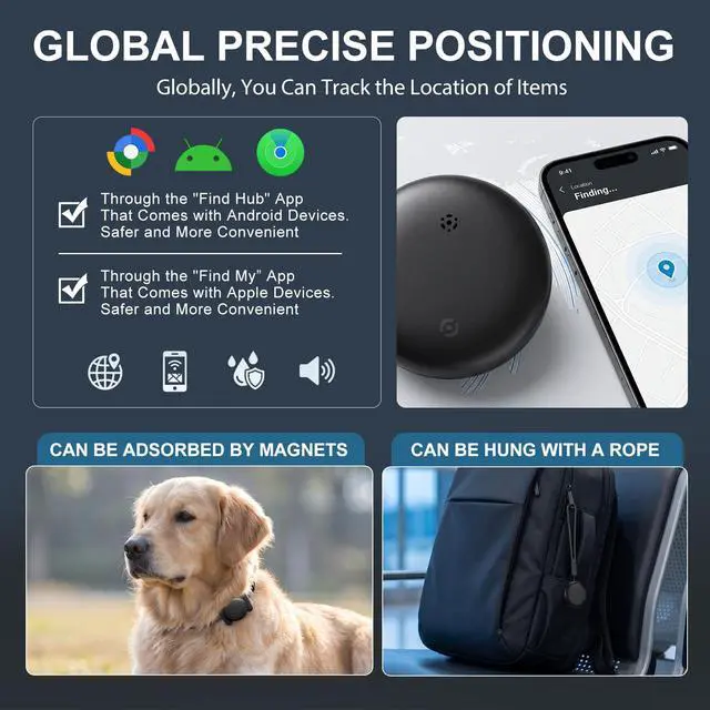 Alt view image 6 of 7 - GPS Tracker 2.0, Bluetooth Item Locator 2 Pack for iOS Android | Compact Design With Silicone Keychain, Protective Case & Lanyard, Perfect For Keys, Bags, Wallets, Pets And Luggage