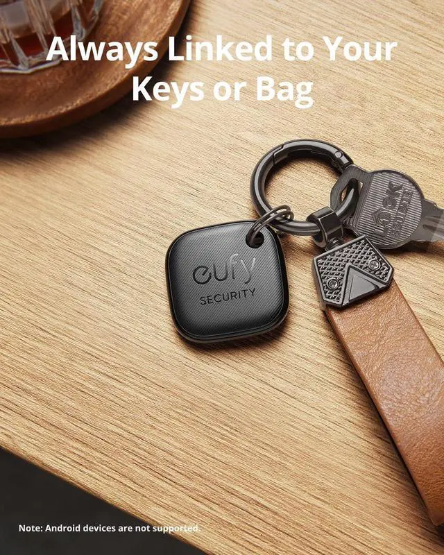 Alt view image 4 of 7 - by Anker SmartTrack Link (Black, 2-Pack), Android not Supported, Works with Apple Find My (iOS only), Key Finder, Bluetooth Tracker for Earbuds and Luggage, Phone Finder, Water Resistant