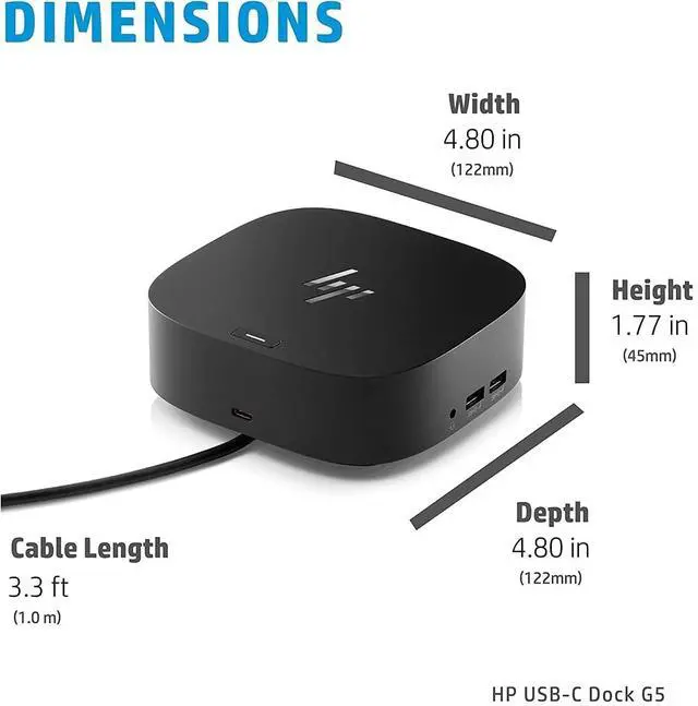 Alt view image 3 of 6 - USB-C Essential Dock G5 Multiport Docking Station with USB-C, HDMI | DisplayPort, Ethernet, RJ-45, Includes Dockztorm Dock, Black - 1Pack