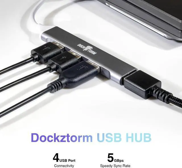 Alt view image 6 of 6 - USB-C Essential Dock G5 Multiport Docking Station with USB-C, HDMI | DisplayPort, Ethernet, RJ-45, Includes Dockztorm Dock, Black - 1Pack