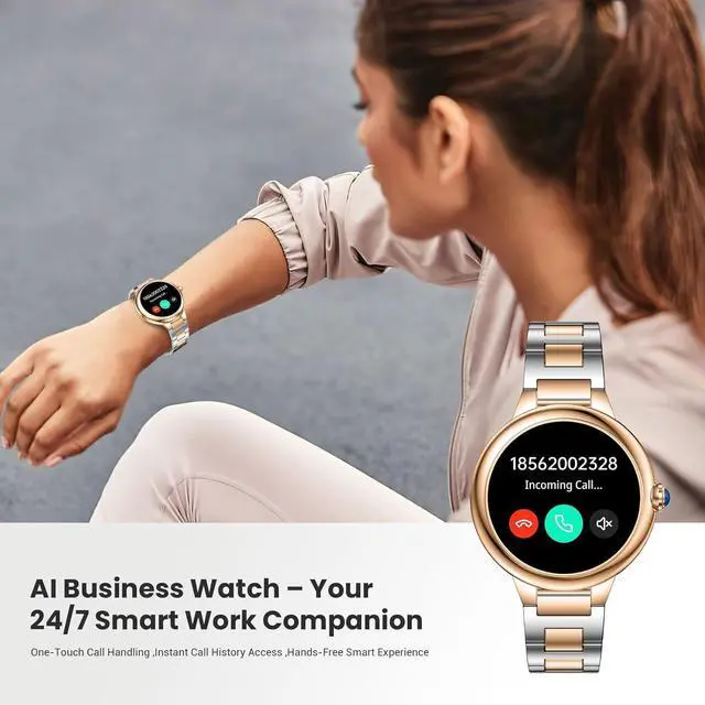 Alt view image 7 of 7 - Luxury Smart Watches for Women, 1.19" AMOLED, DA GPT, Answer/Make Call | Heart Rate/Blood Pressure/SpO2/Sleep Tracker, AI Watch Face, 107 Sport Modes Fitness Tracker, IP67 Waterproof, iOS/Android