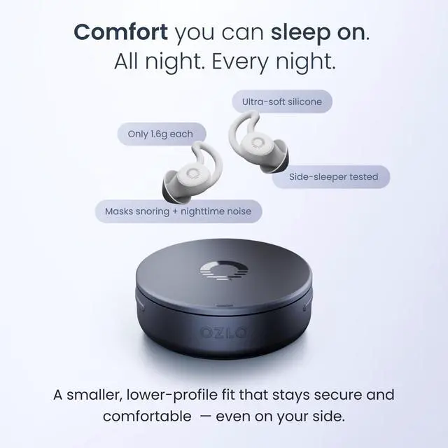 Alt view image 3 of 7 - Sleepbuds® 2 - Sleep Earbuds, Snoring & Noise Masking Headphones | All-Night Side-Sleeper Comfort, Ultra Small Fit, 14-hr Battery, 50+ Sleep Sounds, In-Ear Alarm, Reliable Bluetooth Connection