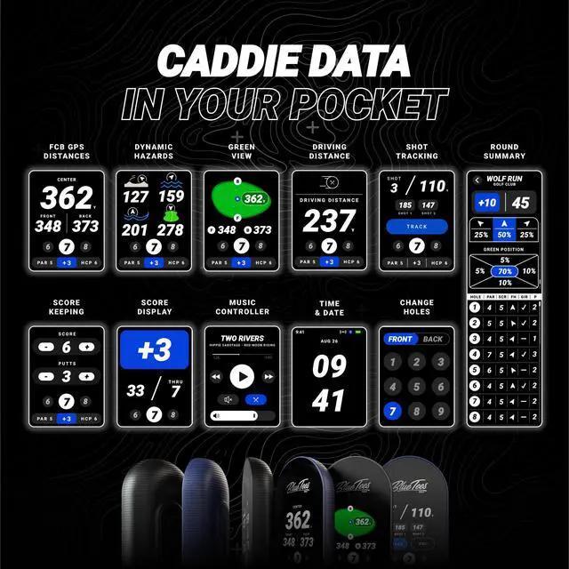 Alt view image 3 of 7 - Ringer - Magnetic Golf GPS Handheld, Touch Screen Display, Water Resistant Golf Distance Range Finder, 40,000+ Preloaded Courses, 10+ Hours Battery, Built-in Magnetic Strip