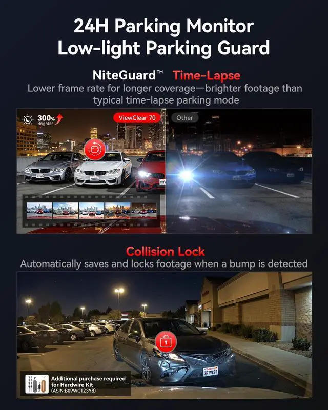 Alt view image 6 of 7 - VC70 4K+2.5K Dash Cam, STARVIS 2 IMX678, Dual HDR, 30MB/s WiFi | Built-in 5.8GHz WiFi 6, Hyper Night Clarity, Dash Camera for Cars with 24H Parking Monitor, Loop Recording, 128GB Card