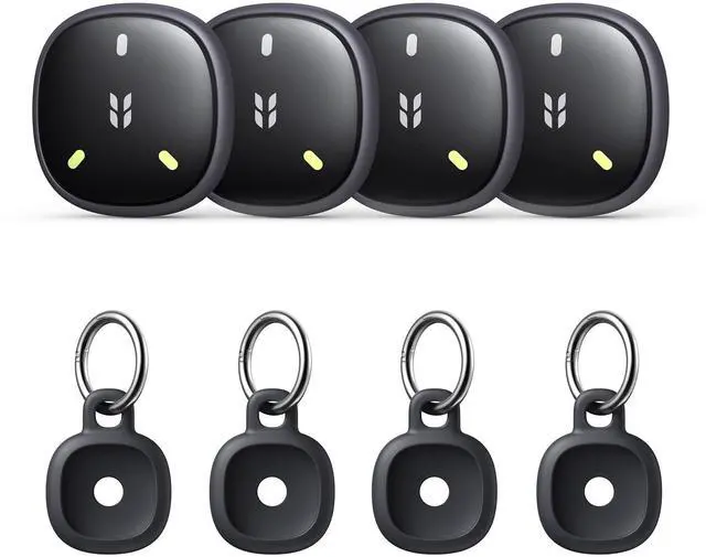 Main image of FineTrack Mini2 Air Tracker Tags (iOS Only) 4 Pack | Bluetooth Tracker Compatible with Apple Find My, Item Finder Smart Tag for Keys,Luggage,Standard
