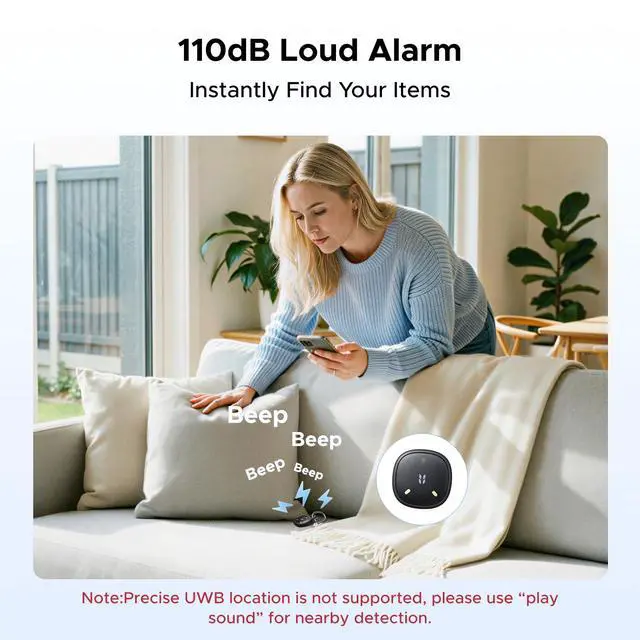 Alt view image 3 of 7 - FineTrack Mini2 Air Tracker Tags (iOS Only) 4 Pack | Bluetooth Tracker Compatible with Apple Find My, Item Finder Smart Tag for Keys,Luggage,Standard