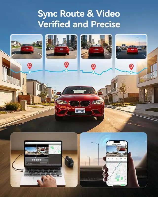 Alt view image 7 of 7 - ZP1 Telephoto+Wide Dash Cam, 4X Zoom, STARVIS 2, EIS Night Vision | 100ft Plate Recognition, Dashcam Front and Rear Camera with Dual HDR, 5.8GHz WiFi, Touch&Voice Control, Image Stabilization