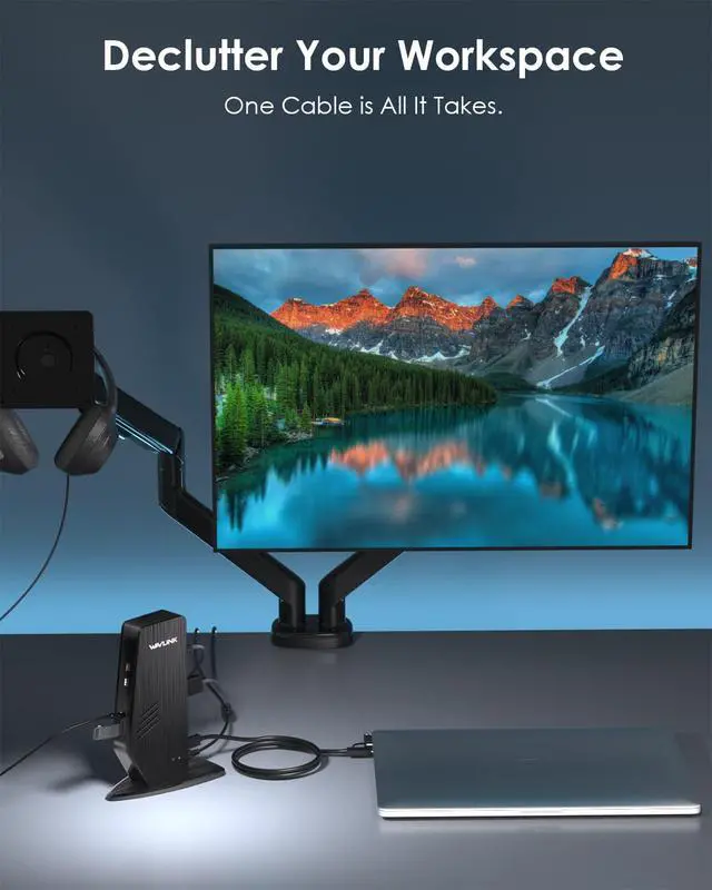 Alt view image 6 of 7 - USB C Docking Station Dual Monitor, Dual 5K/4K@60Hz Displaylink Docking Station for M1/M2/M3/M4 Mac or Windows, 13-in-1 Laptop Dock with 2X HDMI, 2X DP, 130WPD, Gigabit Ethernet, 5X USB, Audio