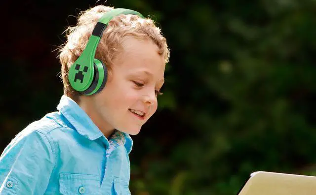 Alt view image 5 of 7 - Minecraft Kids Bluetooth Headphones, Wireless Headphones with Microphone | Volume Reduced and Adjustable Headband