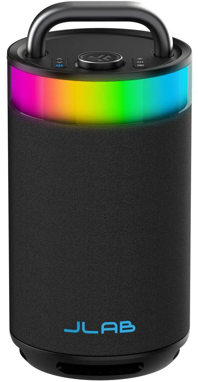 Main image of Epic Party, Portable Bluetooth Speaker, 360-Degree Sound, RGB LED Lighting, Black