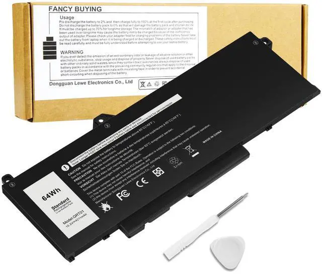 Main image of GRT01 0P3TJ VXD57 Laptop Battery for Dell Latitude 15 5521 5531 14 5421 5431 Precision 3470 3561 3571 3581 3591 Mobile Workstation Alienware m17 R5 AMD Series Gaming R05P0 00P3TJ 05RGW 9JRV0 0R05P0