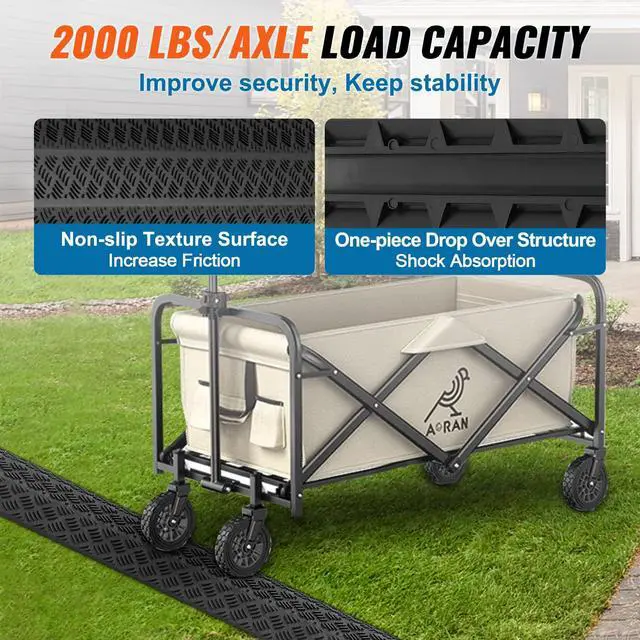 Alt view image 5 of 7 - 3 PCs Drop Over Cable Cover Ramp, 2,000 lbs/axle Load Capacity, Heavy Duty Cable Hose Protector Ramp, Floor Cord Cover for High Walking Traffic Areas Indoor Outdoor Home Office Warehouse School