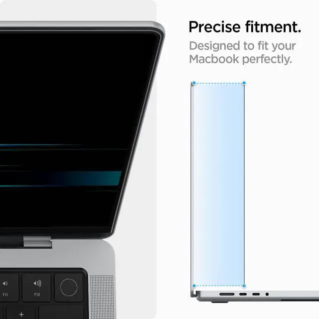 Alt view image 7 of 7 - SafeView Screen Protector for MacBook Pro 14" M1-M5 Series | Privacy filter blocks side-angle views, anti-glare, easy install, magnetic attachment, precise cutouts and webcam clearance