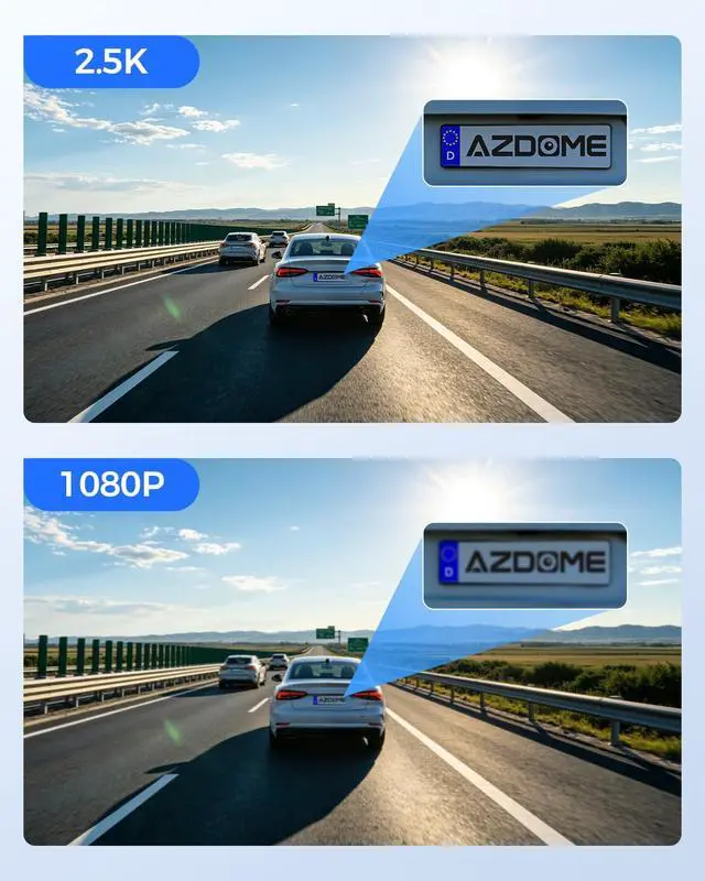 Alt view image 5 of 7 - M350 4 Channel 360 Dash Cam Front 2.5K,1080P Rear Left Right Camera for Cars, IR Night Vision Built-in GPS with Find My Voice Control, 5G WiFi,Supercapacitor,24/7 Recording,128GB (64, GB)