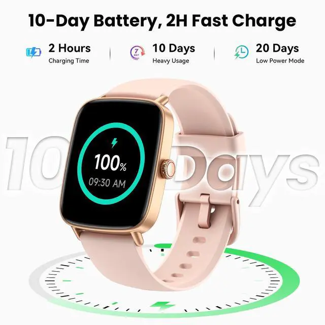 Alt view image 6 of 7 - Smart Watch for Women Answer Phone Health Monitoring with 2 Bands | 10-Day Long Battery Life,Fast Charge, Sleep Monitoring, All-day Activity Tracking, IP68 Waterproof, 100+ Watch Face