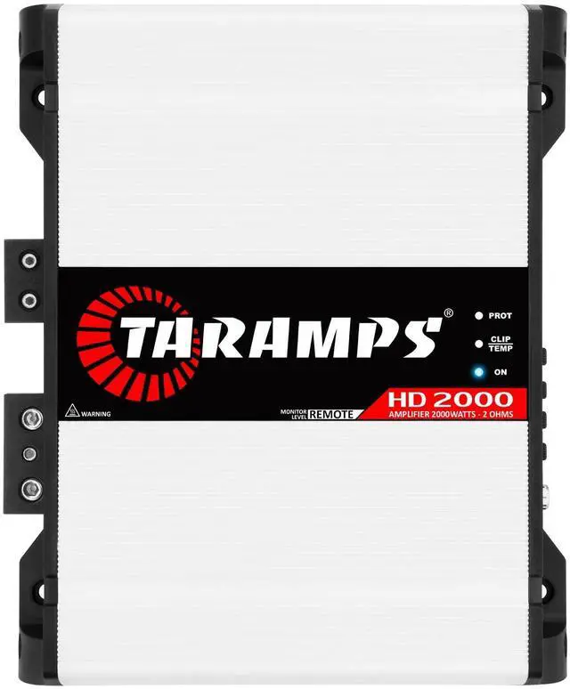 Main image of Taramps HD 2000 2 Ohms 1 Channel 2000 Watts RMS MAX Full Range Car Audio, Monoblock, LED Monitor Indicator, Class D Amplifier, Crossover, White 2k amp