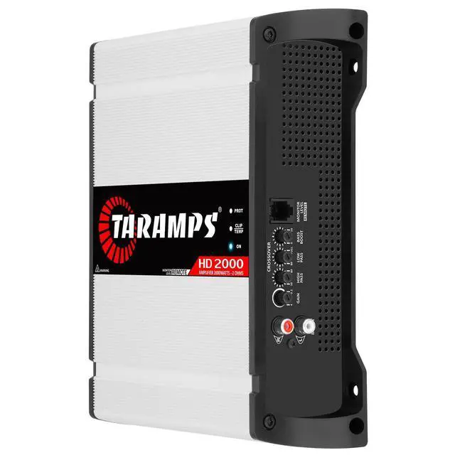 Alt view image 3 of 7 - Taramps HD 2000 2 Ohms 1 Channel 2000 Watts RMS MAX Full Range Car Audio, Monoblock, LED Monitor Indicator, Class D Amplifier, Crossover, White 2k amp