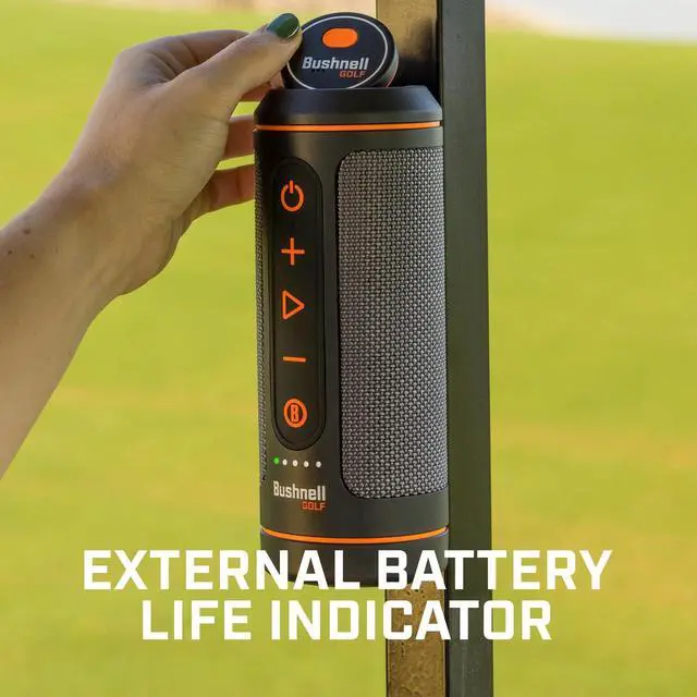Alt view image 3 of 7 - Bushnell Wingman 2 Golf GPS Speaker Protective Pouch Bundle | Audible GPS & Remote, Music, BITE Magnetic Cart Mount, 40,000+ Courses, 14+ Hours Battery & External Battery Indicator
