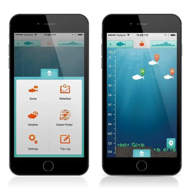 Alt view image 5 of 7 - iBobber portable wireless bluetooth fish finder depth finder with depth range of 135 feet 10+ hrs battery life with IOS & Android App Wireless and Watch App