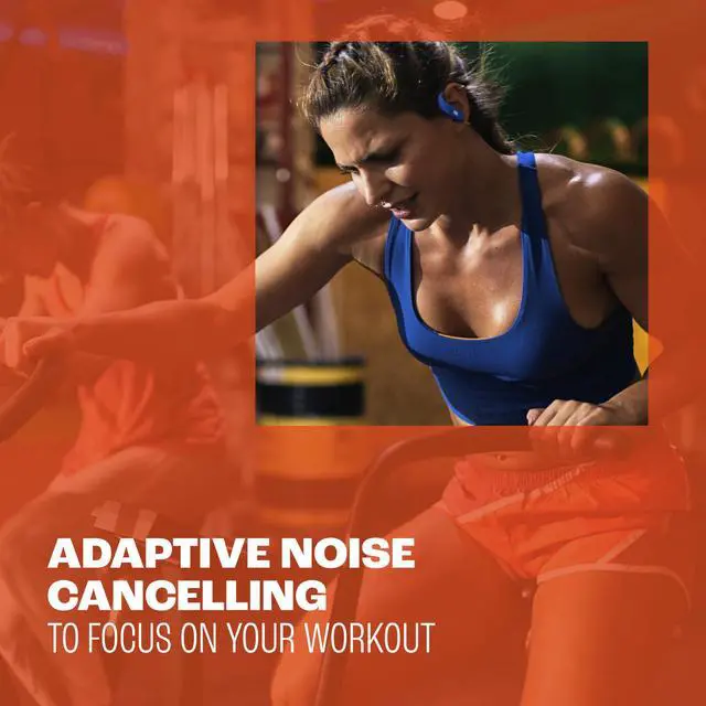 Alt view image 5 of 7 - Endurance Peak 4 - Cancelling Sport Earbuds - Black/Grey | Adaptive Noise Cancelling with Smart Ambient, IP68 water and dust proof, Secure fit with TwistLock design