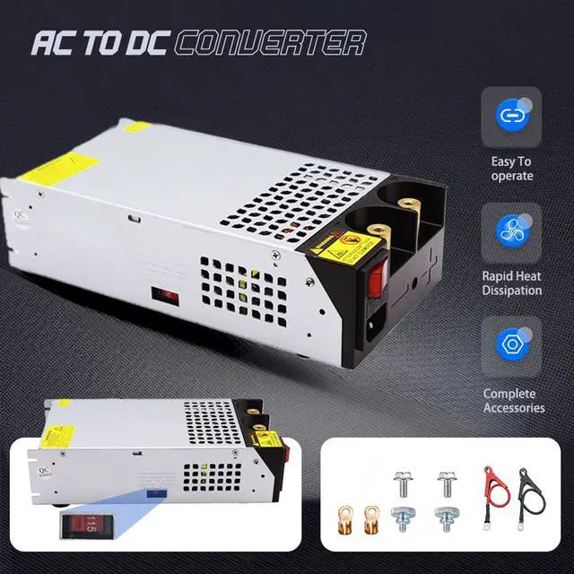 Alt view image 4 of 7 - AC to DC 12V 125A 1500W Power Supply,120V to 12v Converter/110V to 12V Converter for RV Pump LED Strip CCTV Car Vacuum Stereo Disel Heater(DC12V-125A-1500W)