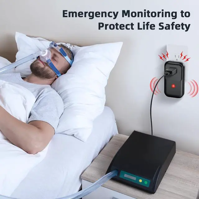 Alt view image 3 of 7 - Power Failure Alarm, Freezer Power Outage Alarm 7 Sirens, Freezer Alarm | 0-110dB Adjustable, LED Indicator, 12H Alert, Power Loss Alarm Monitor, for Refrigerator, Sump Pumps, Aquarium