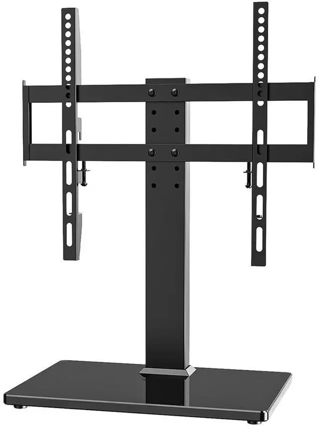 Main image of Universal TV Stand - Table Top TV Stand for 27-60 inch LCD LED TVs - 6 Level Height Adjustable TV Base Stand with Tempered Glass Base & Wire Management, VESA 400x400mm