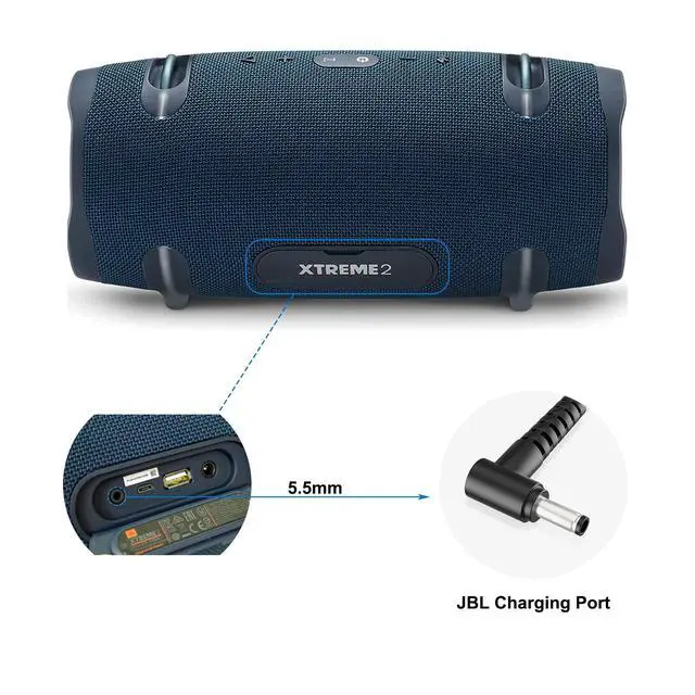 Alt view image 6 of 7 - 19V Replacment for JBL Xtreme 2 Charger Compatible with JBL Xtreme, Xtreme 2, Boombox 1/2, Extreme Portable Wireless Bluetooth Waterproof Speaker 8.8FT Replacment for JBL Speaker Power Cord