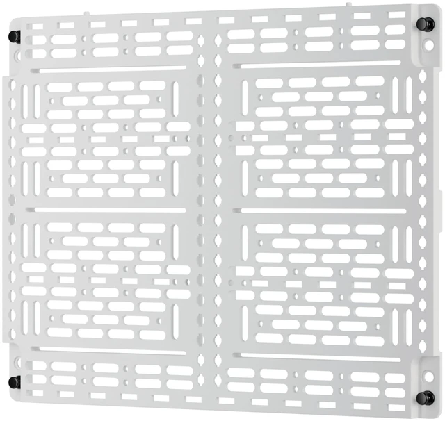 Alt view image 5 of 6 - Legrand OnQ Universal Mounting Plate 10 Inch, Secure Devices In Structured Media Enclosure, With 2 Ratchet Clamps, Recessed Wall Plate To Organize Cable, White, AC1040F