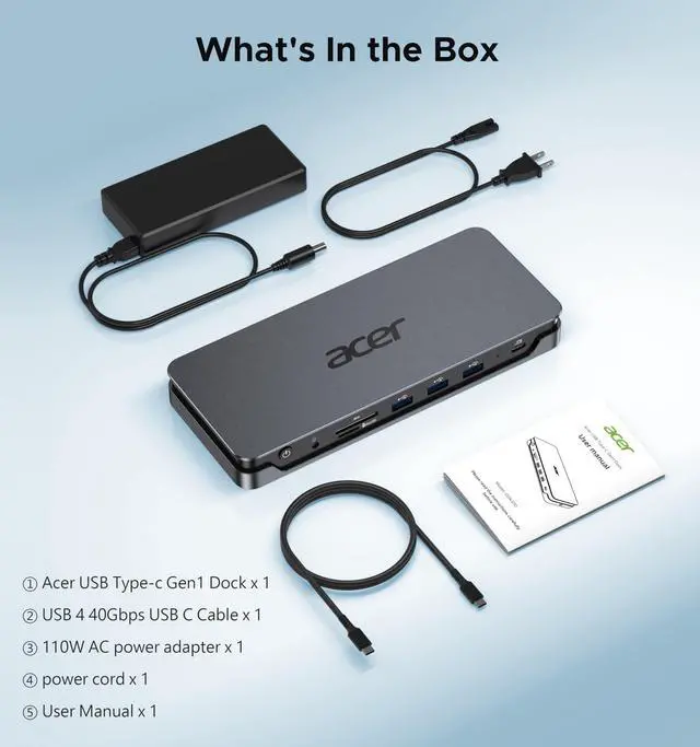 Alt view image 7 of 7 - 13-in-1 Laptop Docking Station, USB-C 3 Display Docking (2 HDMI+1 DP) | 100W Laptop Charging, 5Gbps USB-A/C, 1Gbps LAN, Requires Full-Featured USB-C Port, Windows Compatible,macOS Supports Only SST