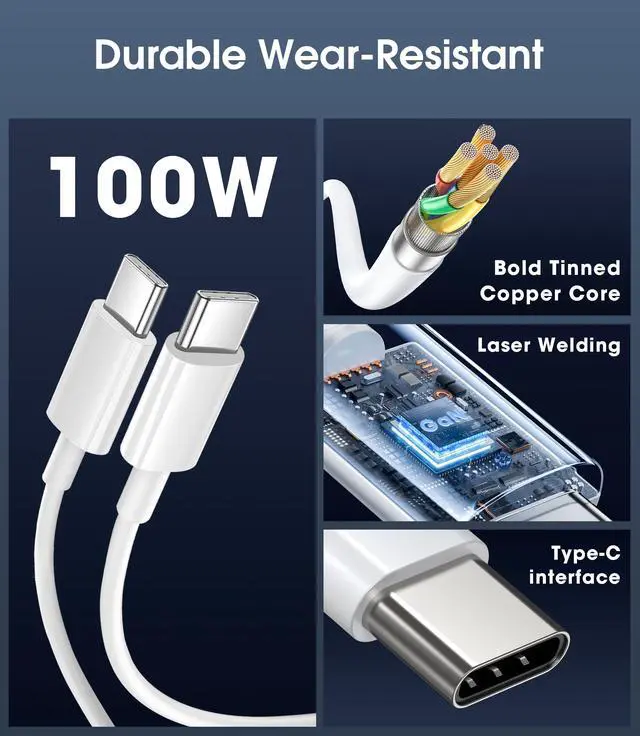Alt view image 4 of 7 - 100W GaN USB C Laptop Charger for MacBook Pro/Air Power Adapter | Compatible with MacBook Pro/Air M1-M5, 13-16 Inch, iPad Pro, Samsung Galaxy and more USB-C devices with foldable plug