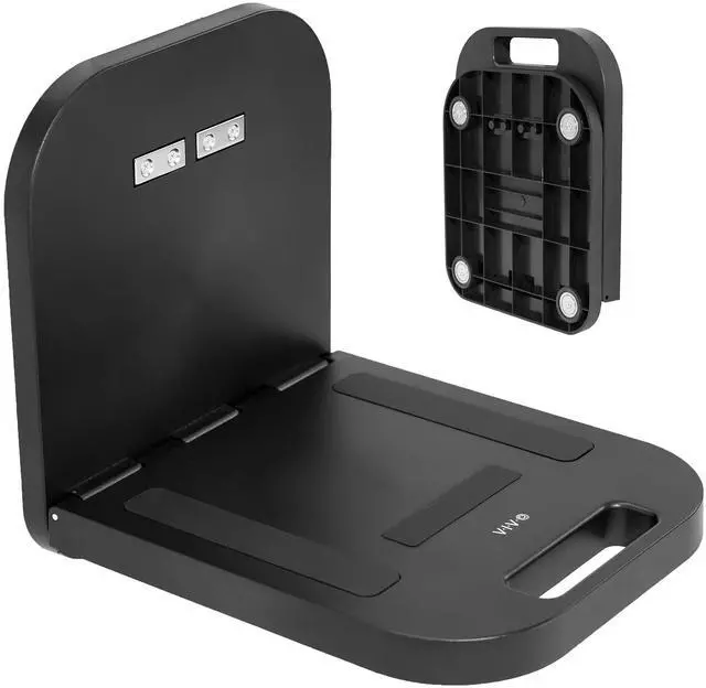 Main image of Black Magnetic 12 x 13 inch Portable Laptop Workstation, DESK-MAG01 | Notebook/Tablet Shelf, Utility Platform, Hands-Free Compact Desk, Attaches to Flat Steel Surfaces