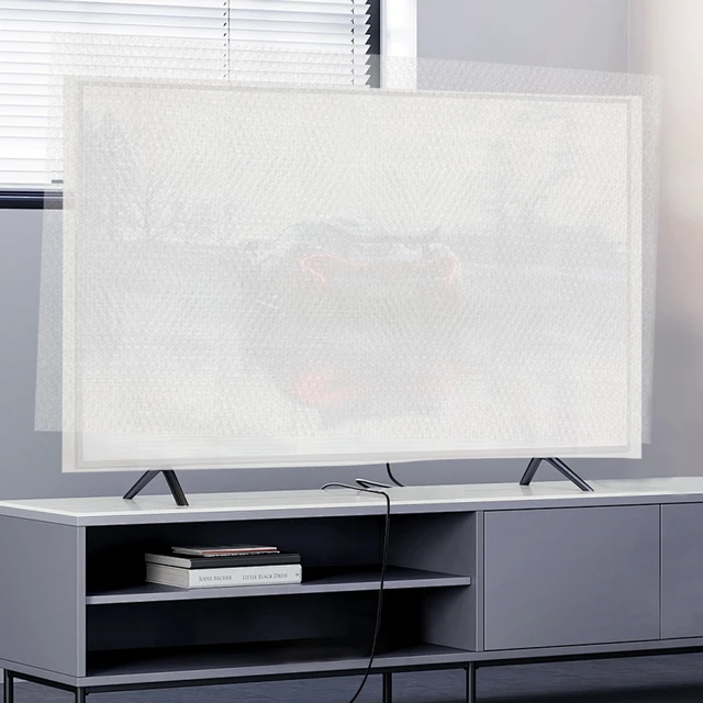 Alt view image 6 of 6 - Foam Flat Screen TV Cover and Bubble TV Protective Cover, Fits Up to 65" TV 65"W X 37"H,Flat Screen TV Protection During House Moving,Home Renovation, or Storing(1×Foam and 1×Bubble)